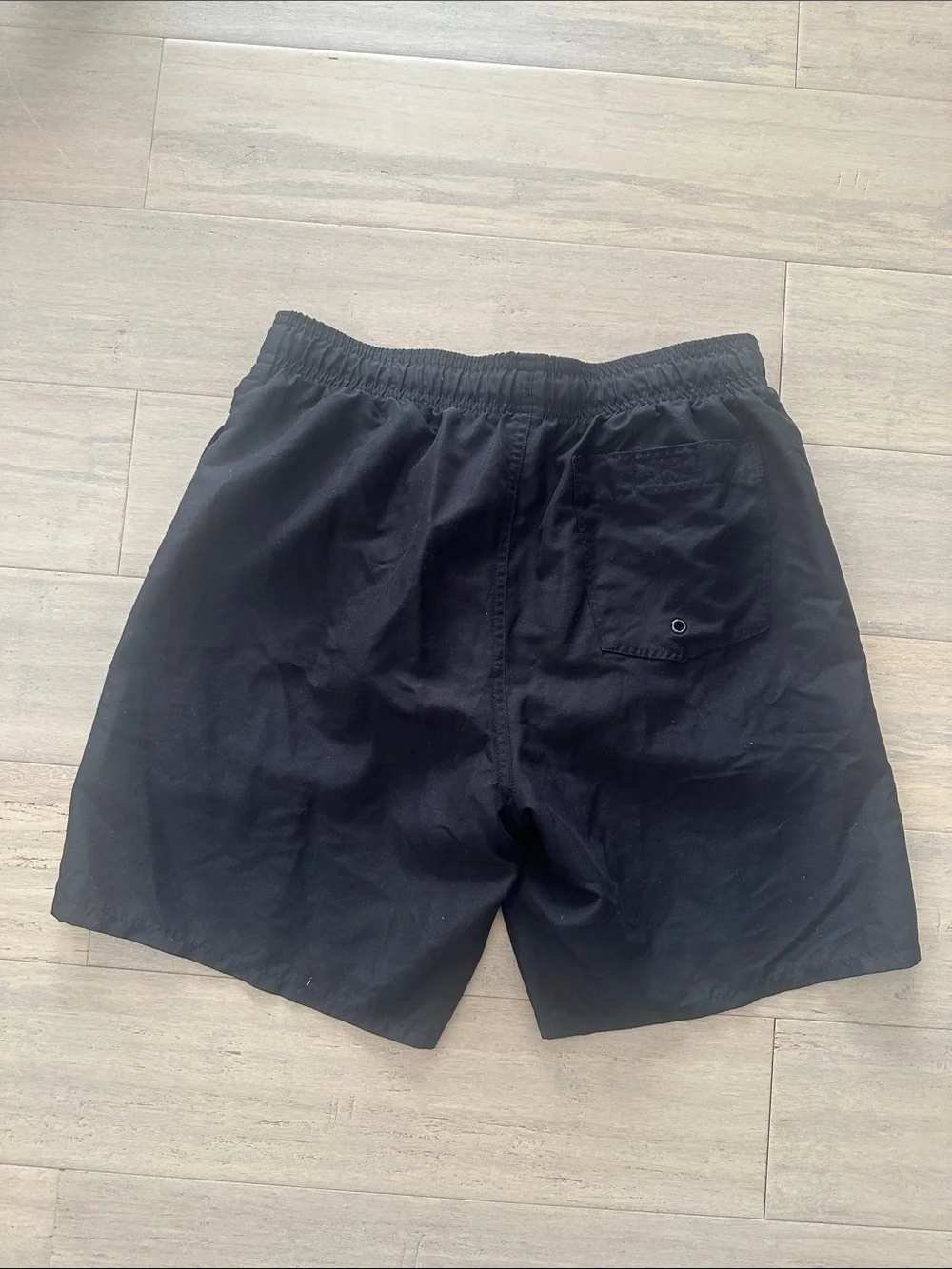 Old Navy Black Lined Swim Shorts with Drawstring